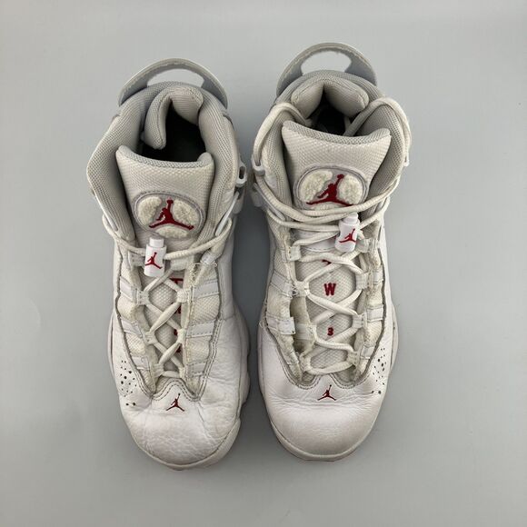 Nike Air Jordan 6 Rings GS Youth Size 6 Sneaker White Mystic Hibiscus 323419-116 - Picture 3 of 8